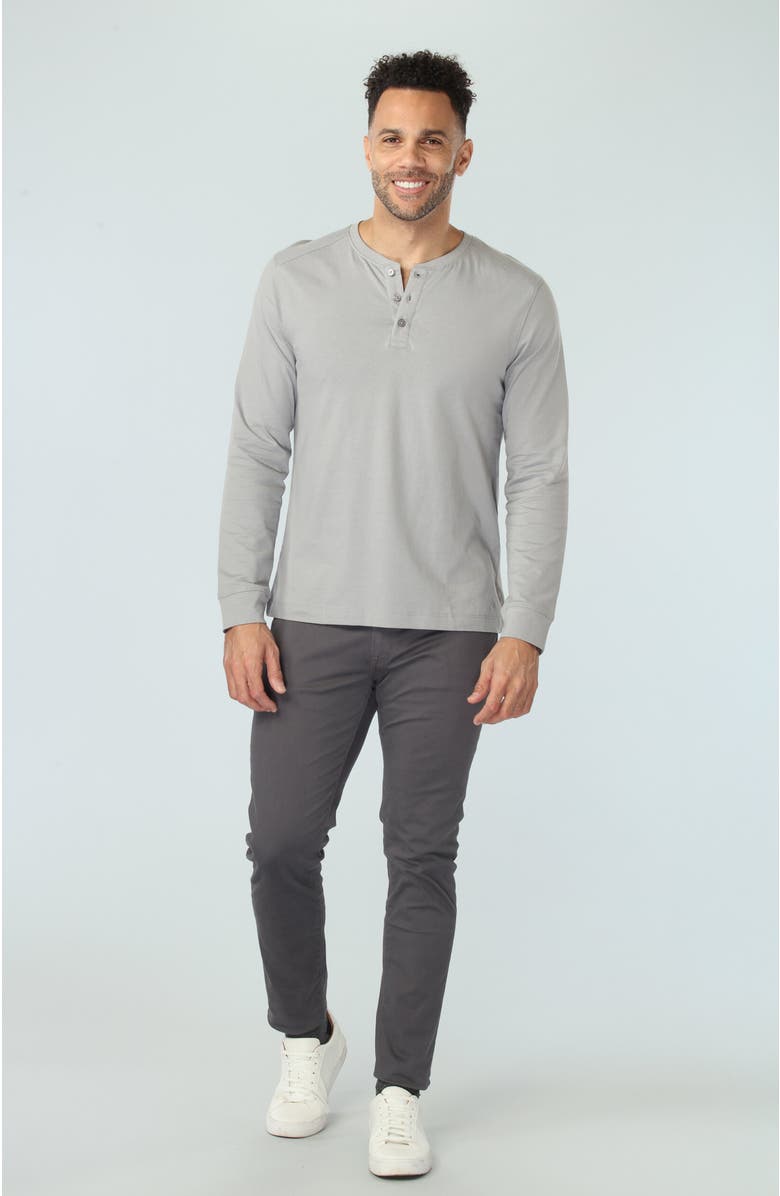Vustra Chiseled Stone Long Sleeve Henley, Alternate, color, 