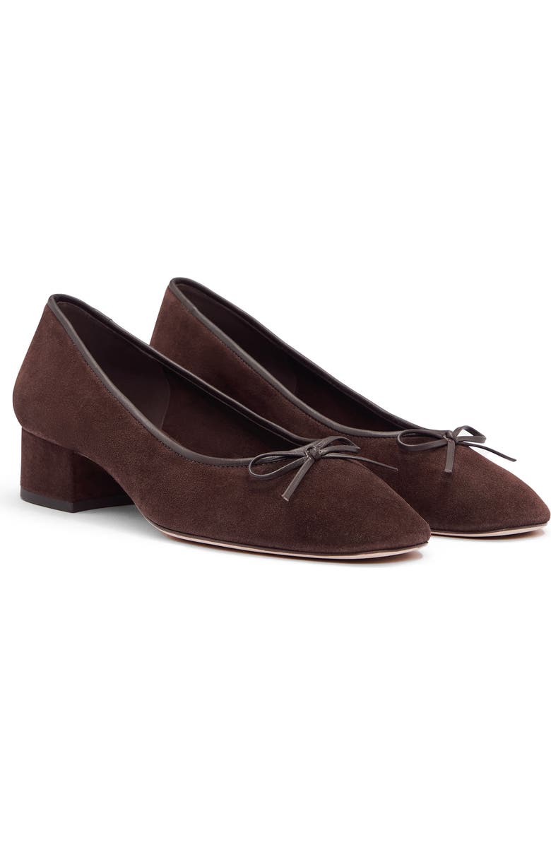Reformation Terry Ballet Pump, Main, color, Espresso Suede