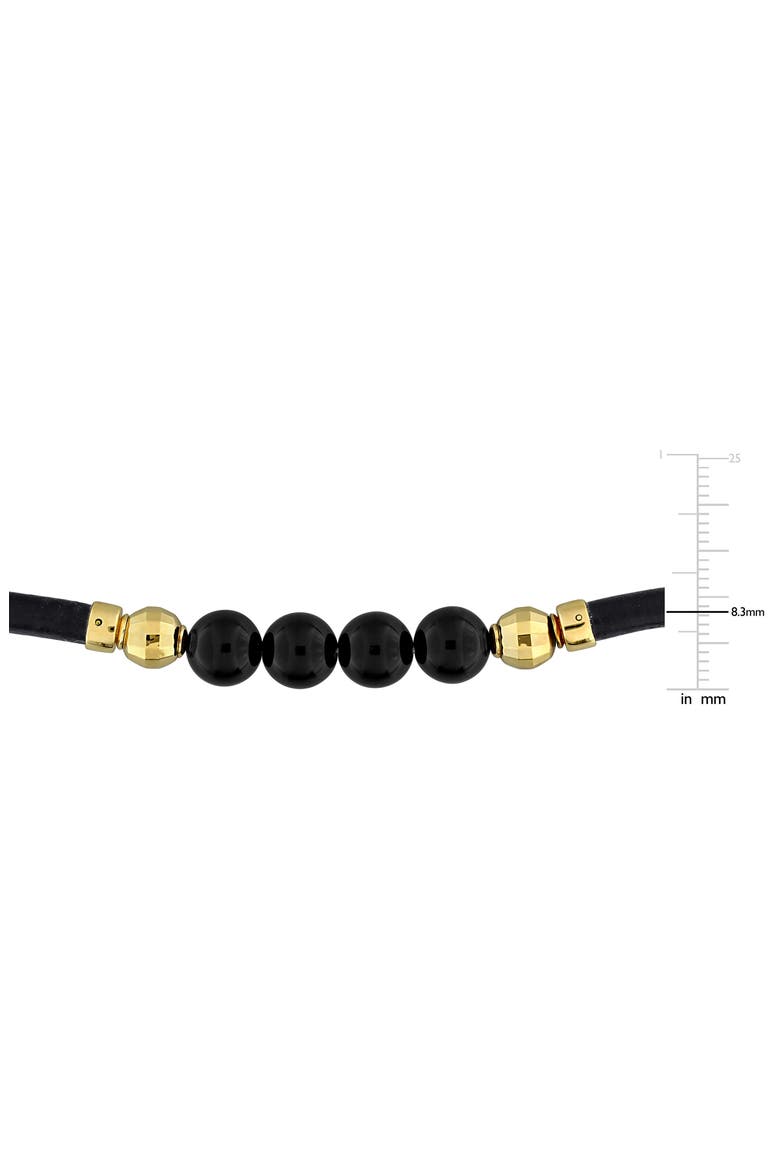 Onyx Beaded Bracelet, Alternate, color, BLACK