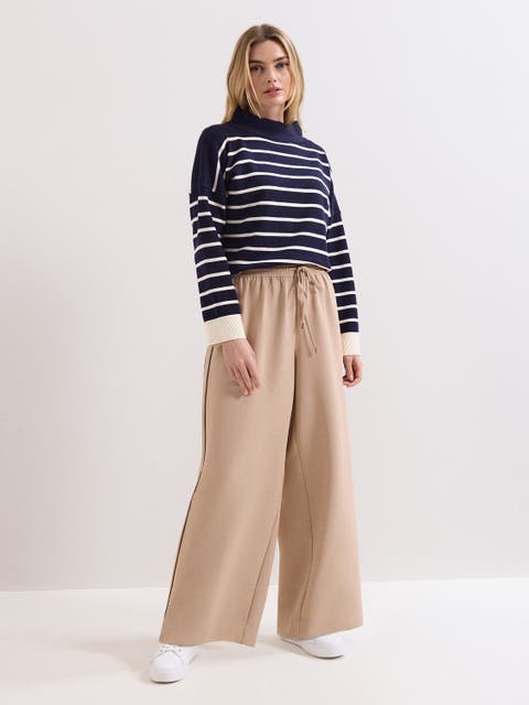 Wide Leg Stripe Detail Skye Trousers