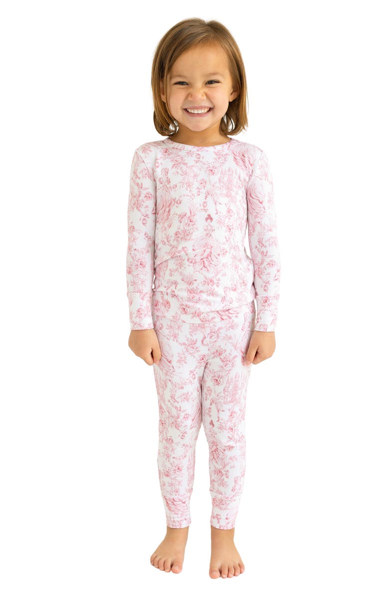 Posh Peanut Fitted Two-Piece Pajamas, Alternate, color, White