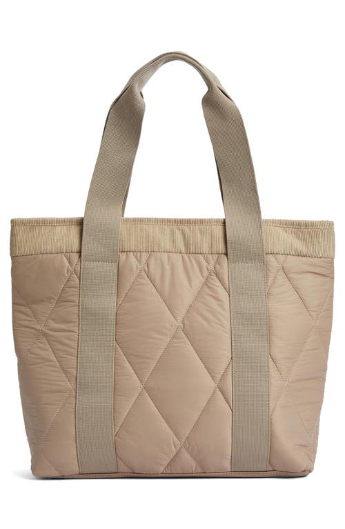 Barbour Healy Mixed Media Tote In Light Sand