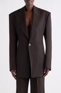 Saint Laurent Pinstriped Single Button Jacket