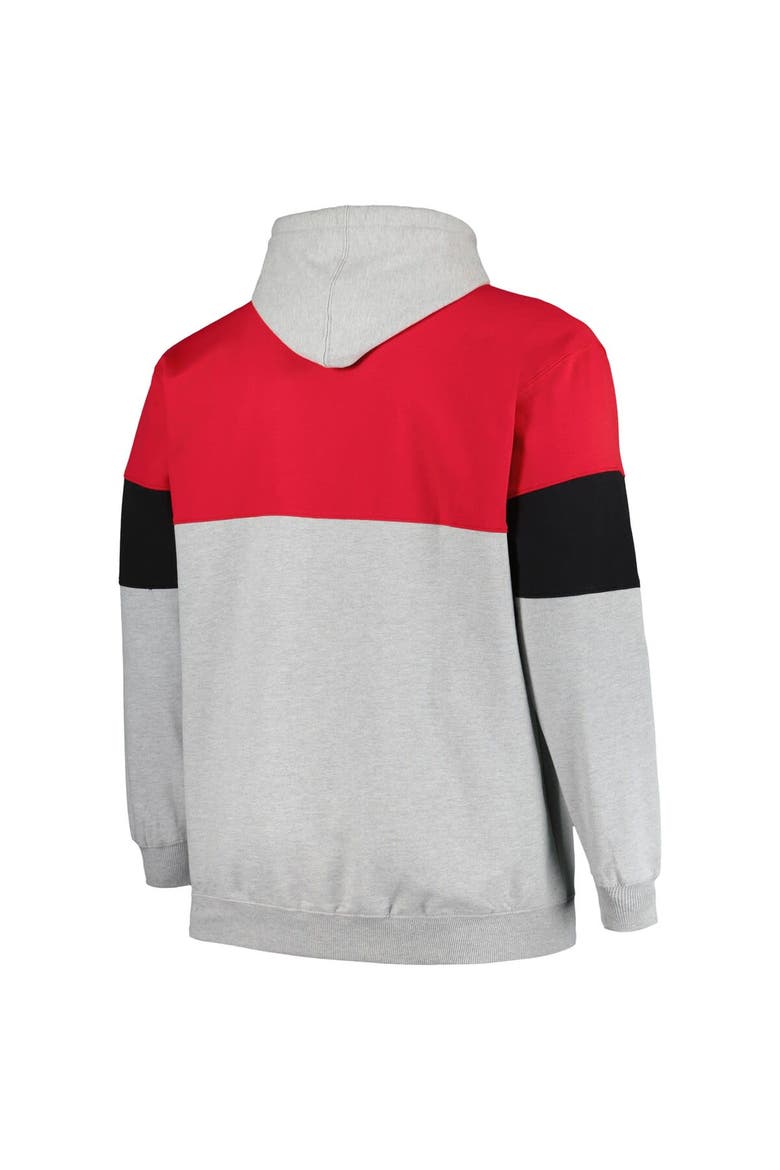Men's Fanatics Branded Red/Black Chicago Bulls Big & Tall Pullover Hoodie, Alternate, color, Red
