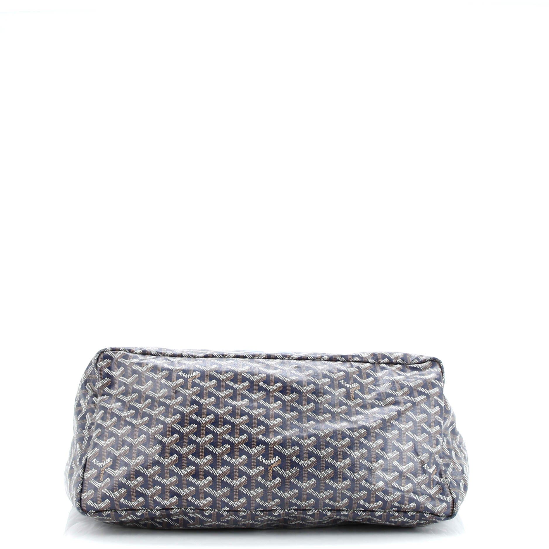 Pre-Owned Goyard Saint Louis Tote Printed Coated Canvas GM, Alternate, color, Blue