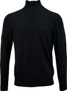 Lords of Harlech Quest Fully Fashioned Quarter-zip Merino Sweater