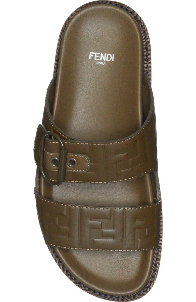 Fendi FF Buckle Slide Sandal, Alternate, color,