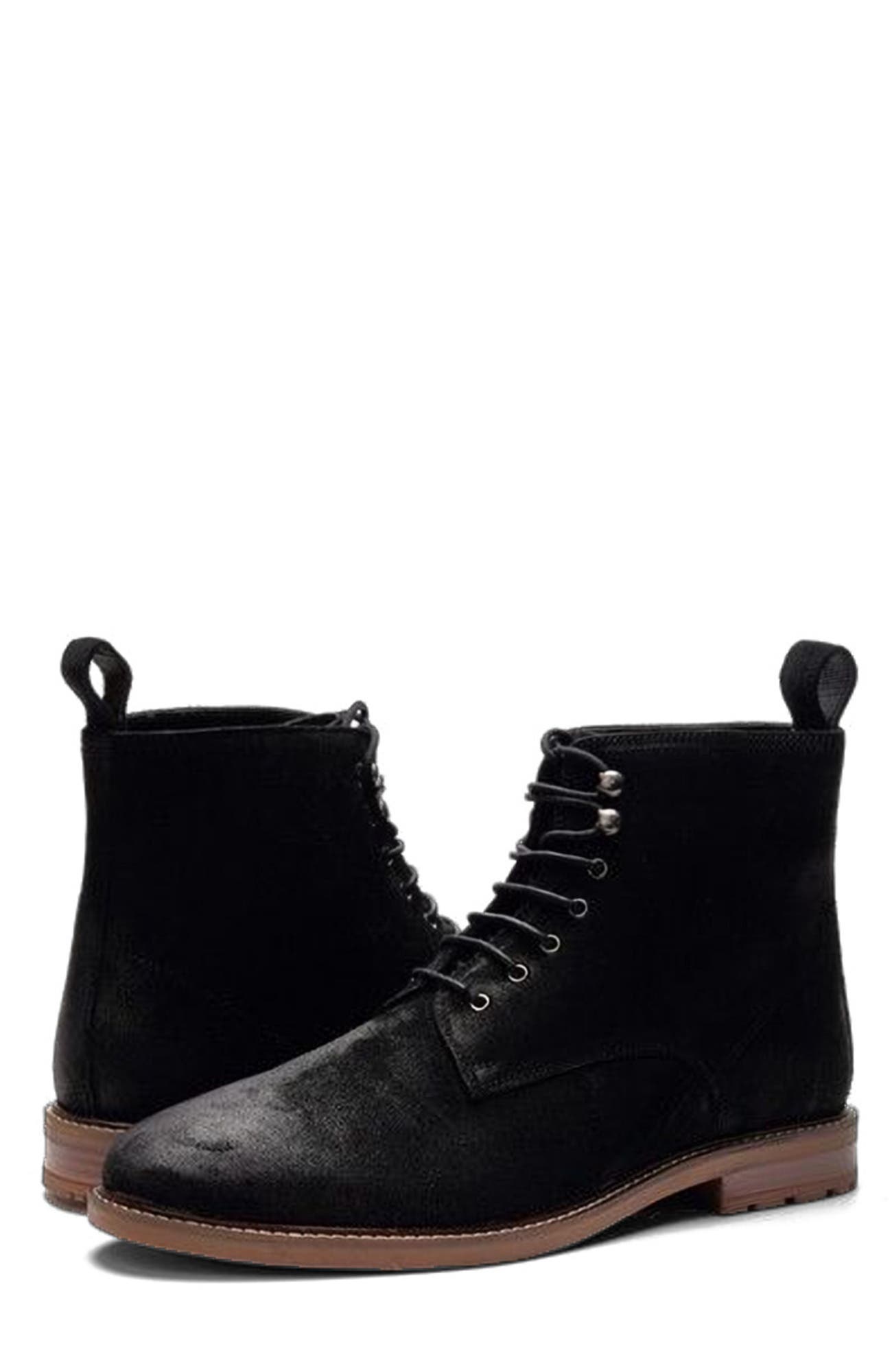 A. Veer Summit Lace-up Boot, Alternate, color, Black Leather