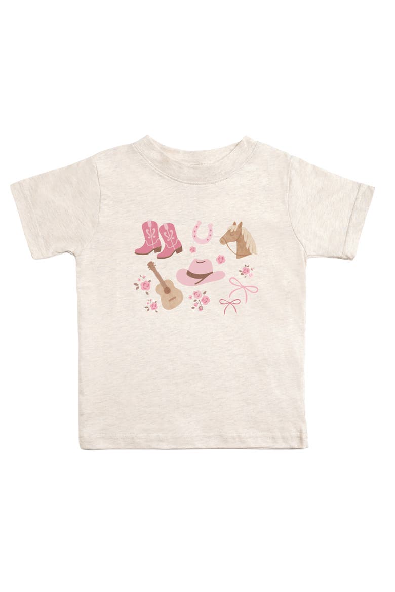 Western Girl Short Sleeve T-Shirt, Main, color, Natural Heather