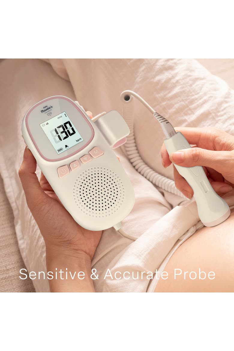 Portable Ultrasound Fetal Doppler, Heartbeat Detector, Alternate, color, Pink