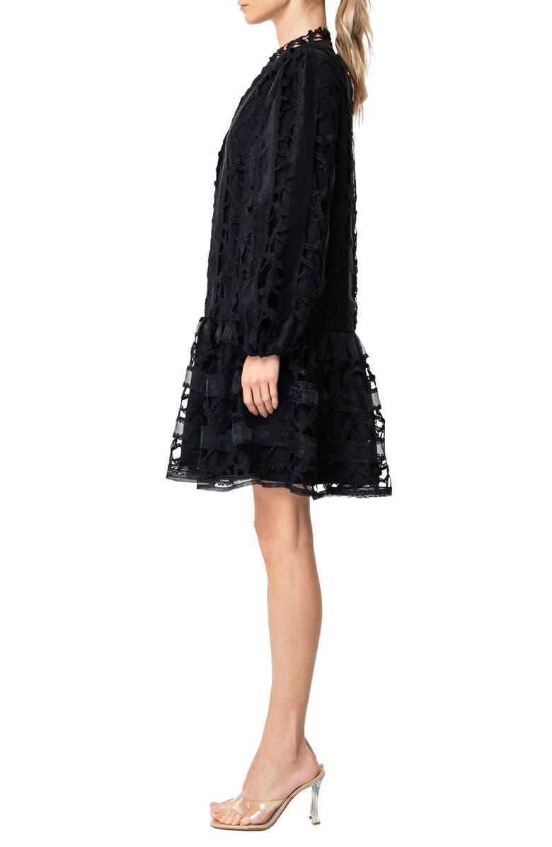 CIEBON Yvia Dragonfly Lace & Organza Drop Waist Dress, Alternate, color, 