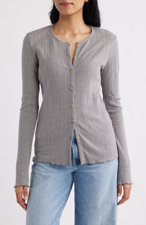 Paradise Organic Cotton Blend Pointelle Cardigan