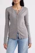 Faherty Paradise Organic Cotton Blend Pointelle Cardigan