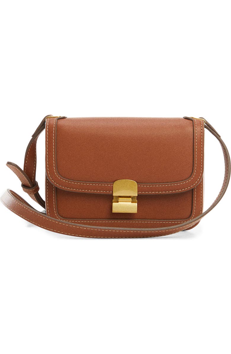 MANGO Faux Leather Crossbody Bag, Main, color,
