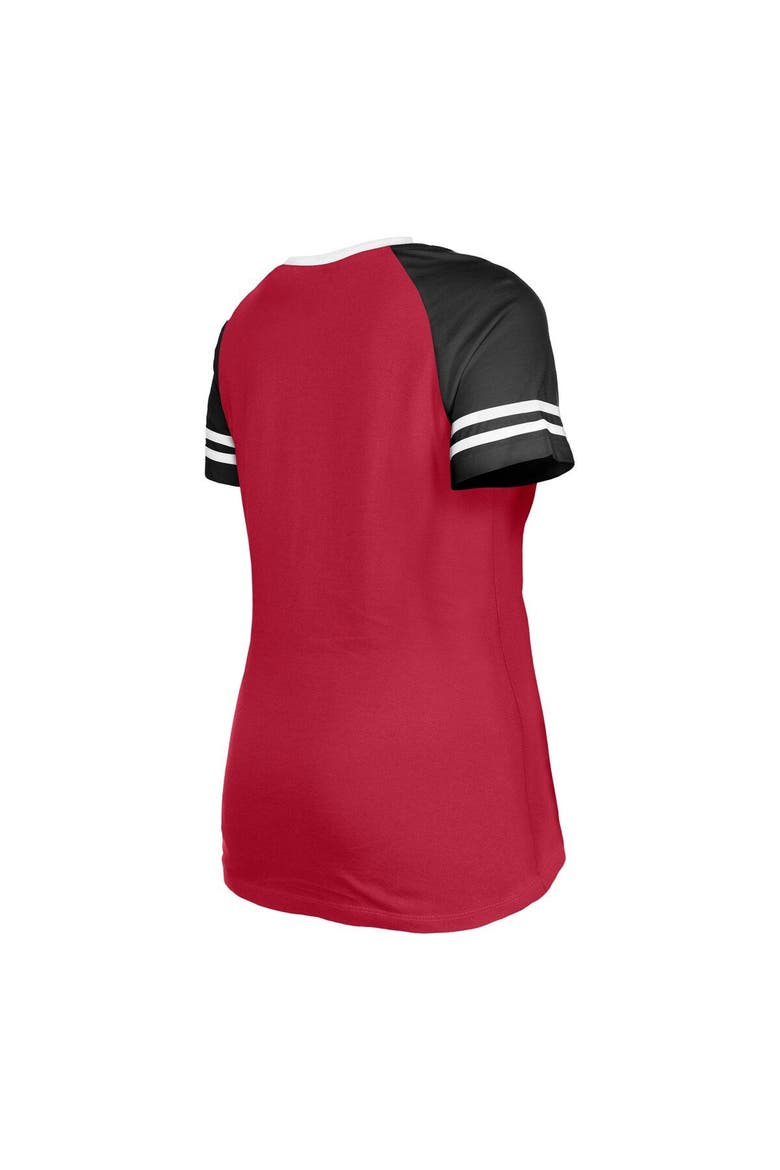 Women's New Era  Cardinal Arizona Cardinals Raglan Lace-Up T-Shirt, Alternate, color, Cardinal