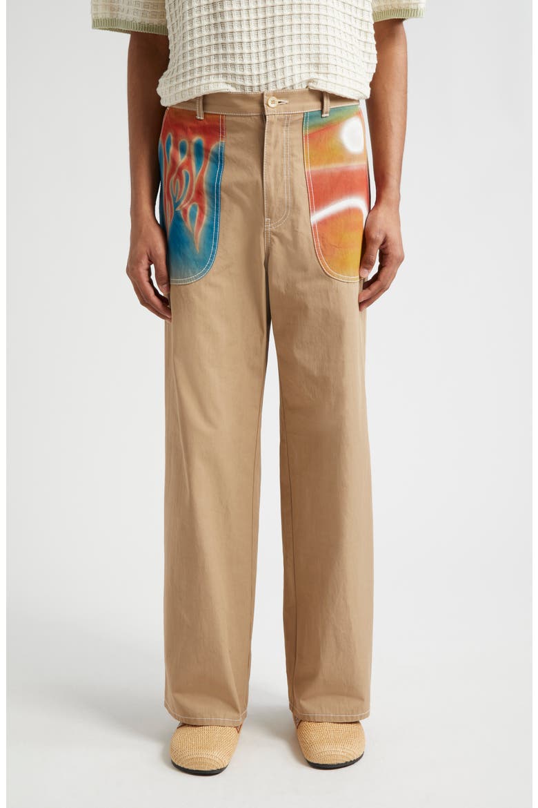 Silvano Airbrush Trust Pants, Main, color, D126 KHAKI W/ MULTI