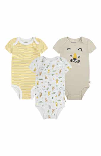 Assorted 3-Pack Organic Cotton Bodysuit Set