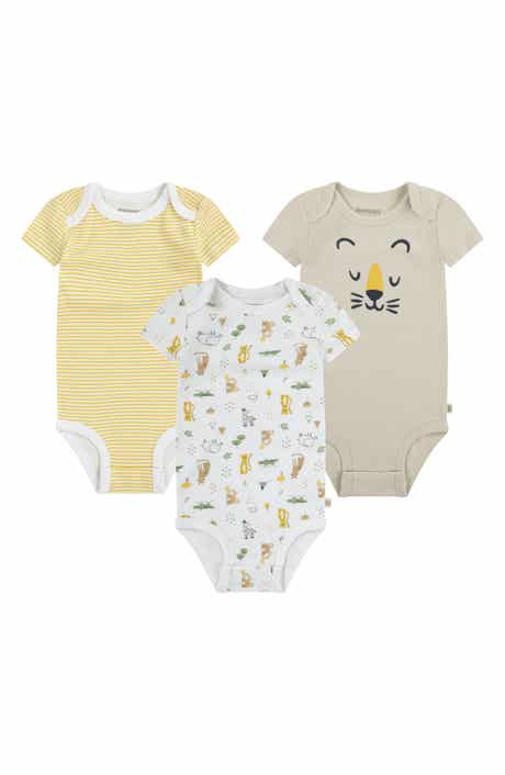 Assorted 3-Pack Organic Cotton Bodysuit Set