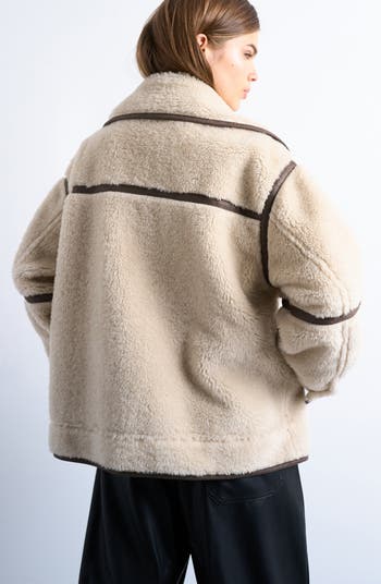 Faux Shearling Avaitor Jacket