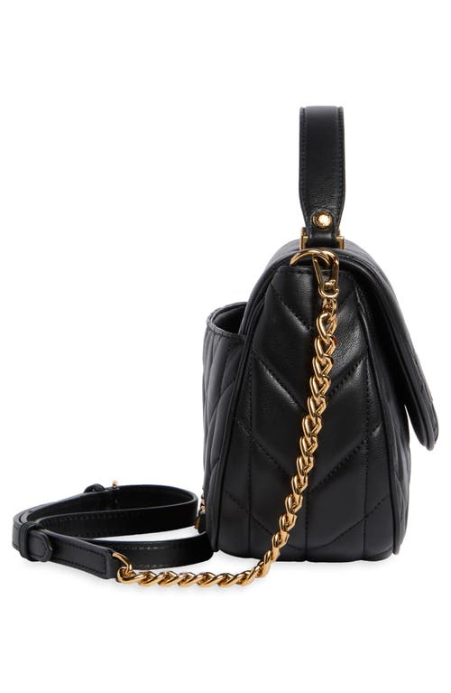 Karl Lagerfeld Paris Lafayette Quilted Leather Satchel In Black