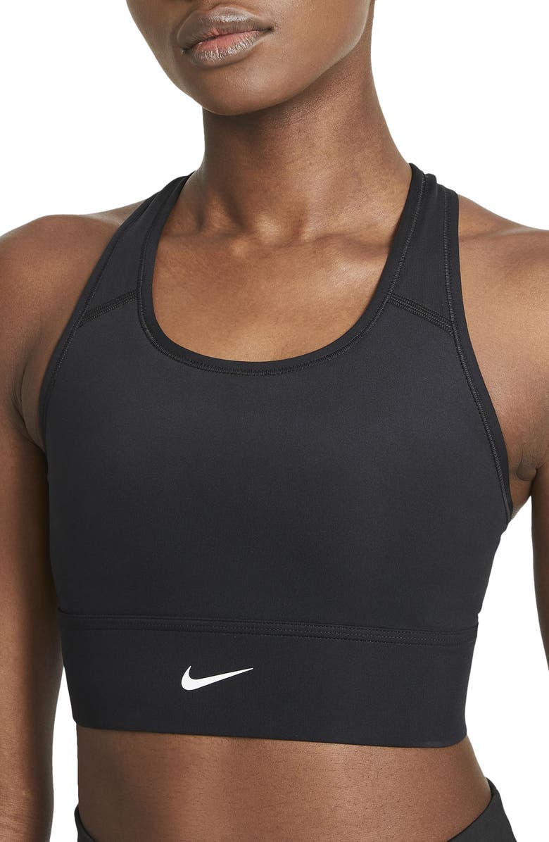 Nike Dri-FIT Swoosh Padded Longline Sports Bra, Main, color,