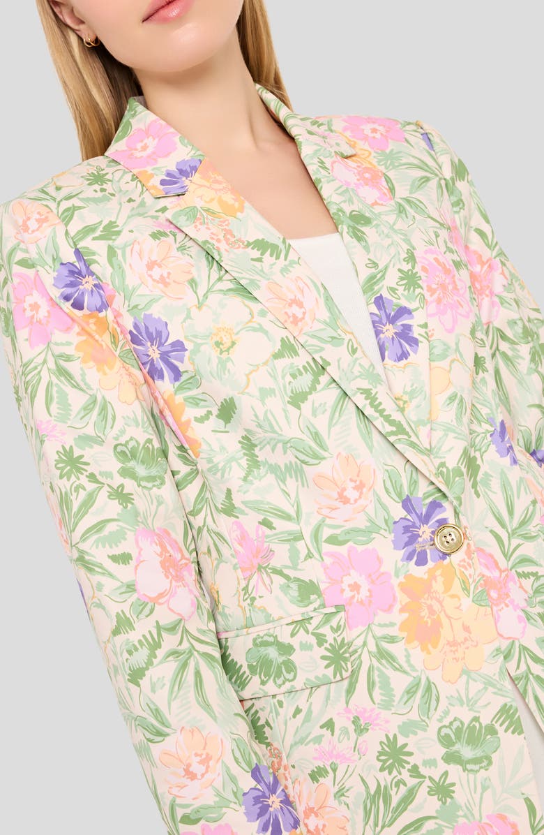 Tahari ASL Floral Blazer, Alternate, color, Nude Moss