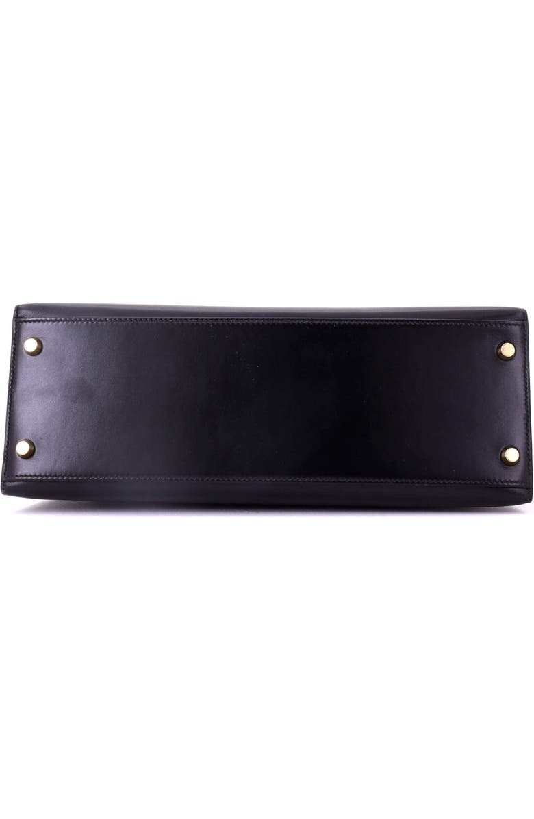 Pre-Owned Hermes Kelly Handbag Black Box Calf with Gold Hardware 32, Alternate, color, Noir