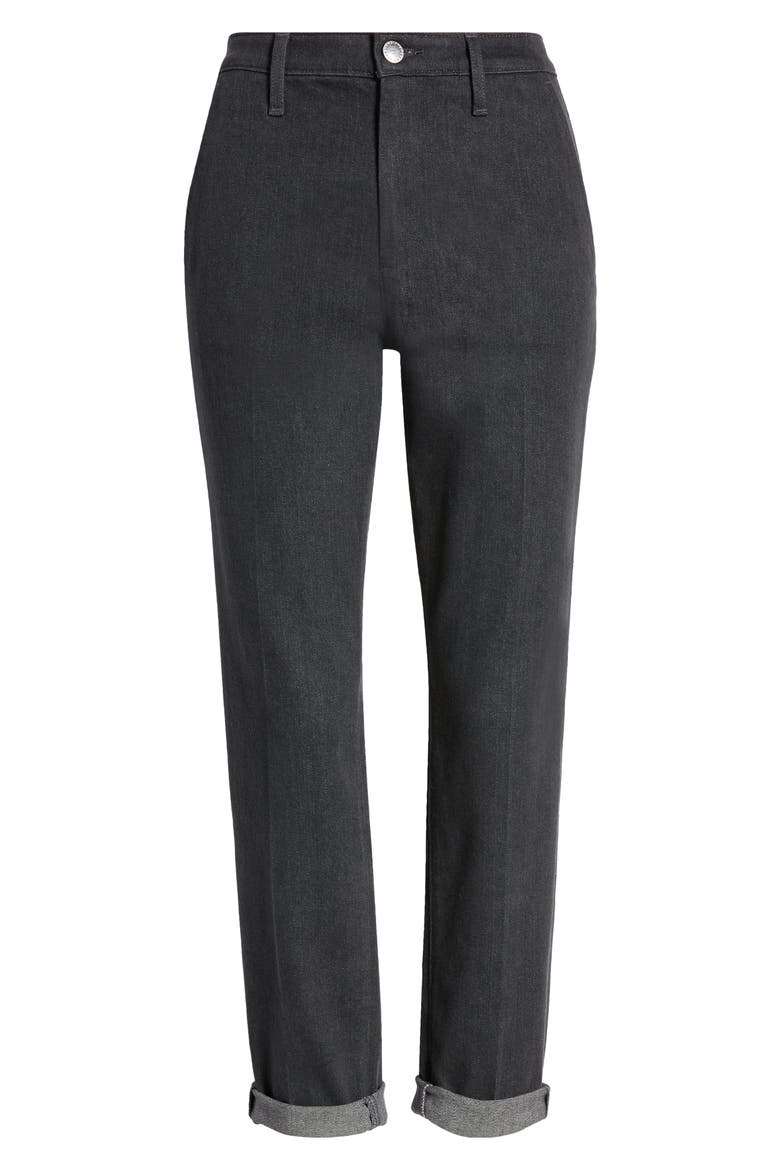 Caden High Waist Stretch Crop Slim Straight Leg Jeans, Alternate, color, CHARCOAL STONE