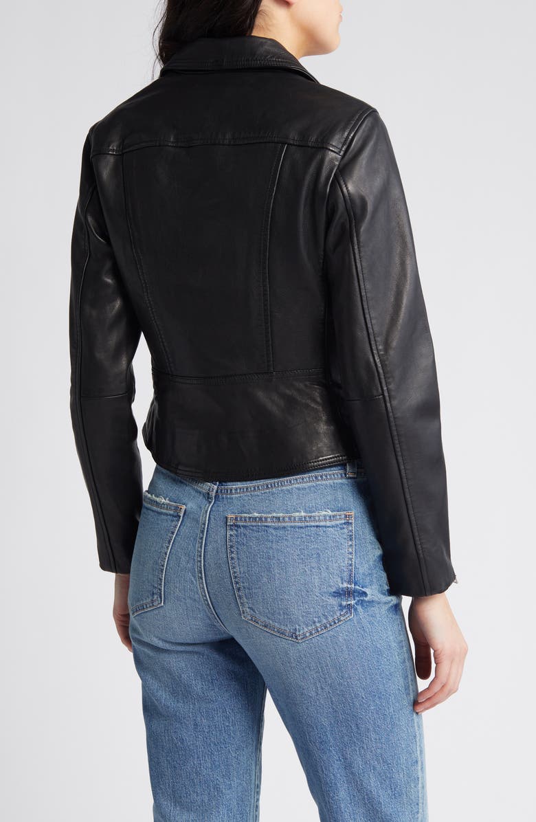 AllSaints Neve Leather Moto Jacket, Alternate, color, 