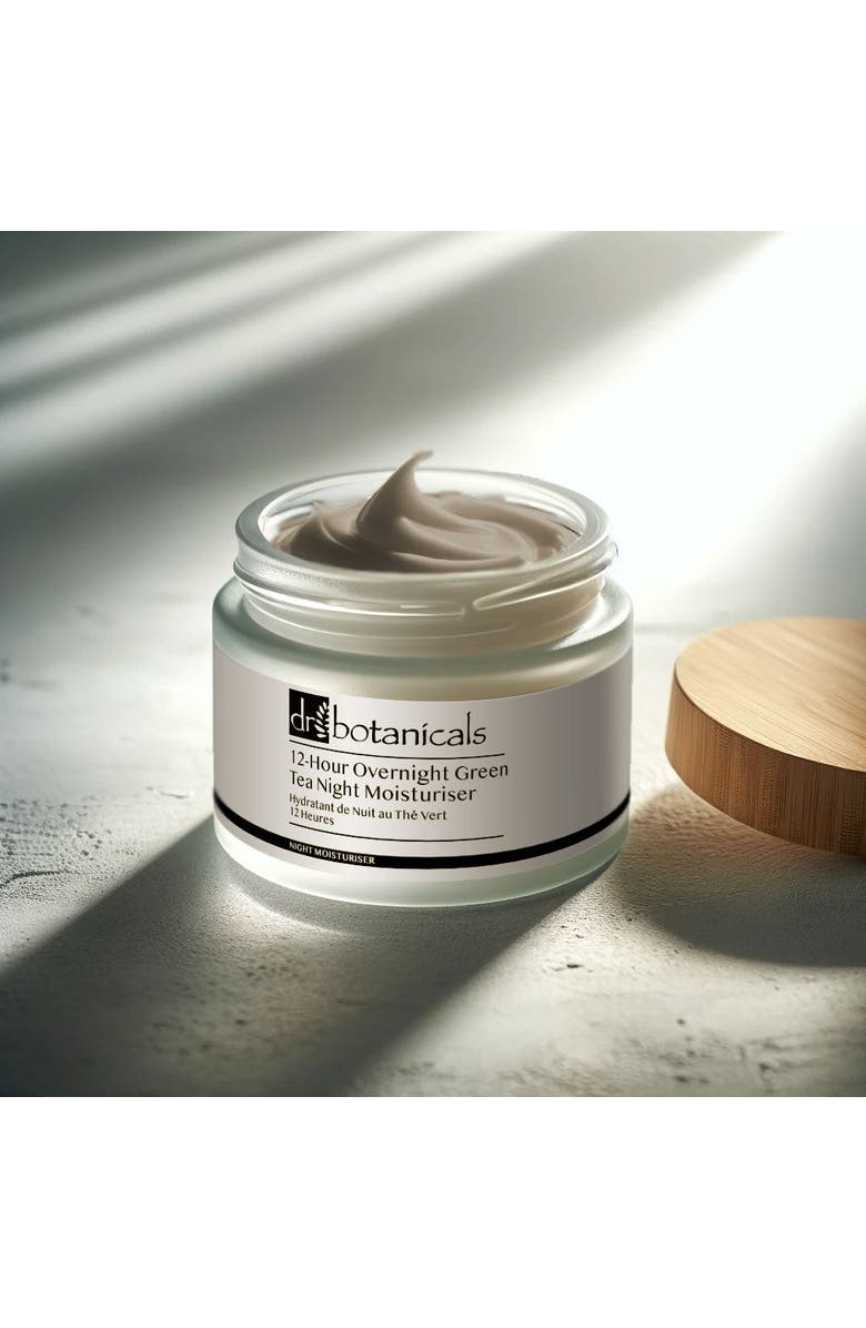 DR BOTANICALS 12-Hour Overnight Green Tea Night Moisturiser 50ml, Alternate, color, White