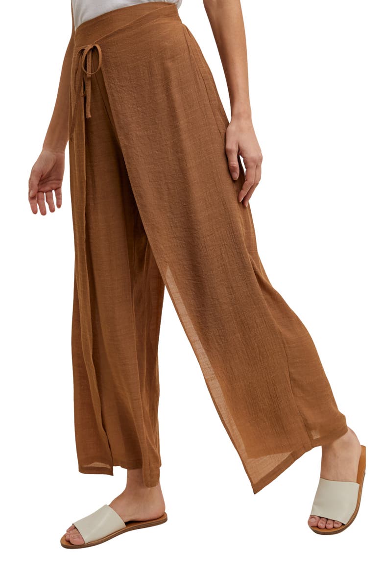 Tulip Drawstring Pants, Alternate, color, CAMEL