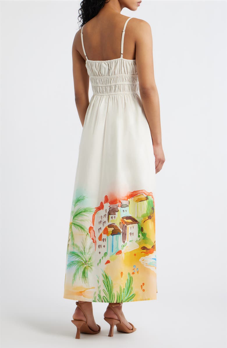 LAYERED WITH LOVE Sicily Cotton Poplin Maxi Sundress, Alternate, color, Postcard