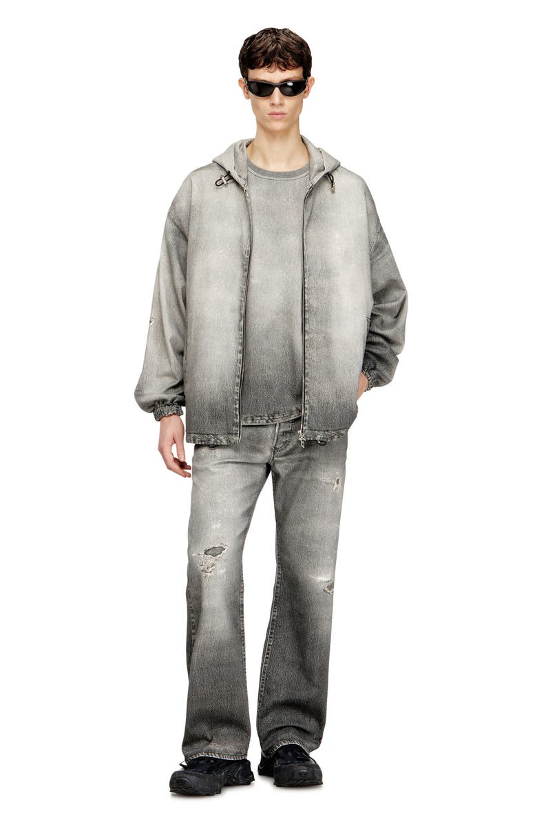 DIESEL<sup>®</sup> D-Box Oversize Jogg Denim T-Shirt, Alternate, color, Black/ Denim