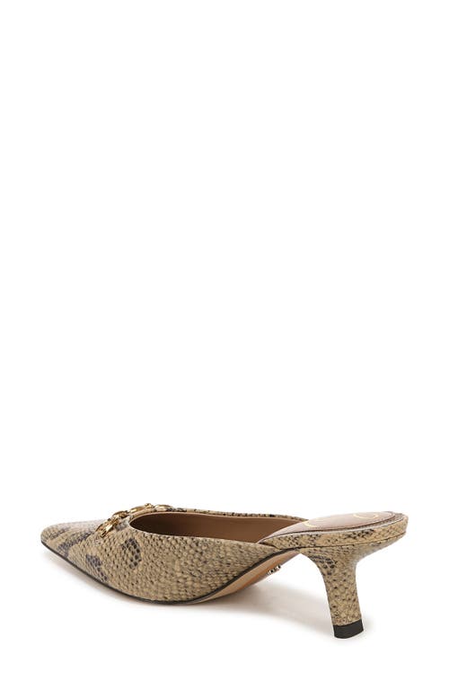 Sam Edelman Brynne Kitten Heel Mule Golden Tan Leather