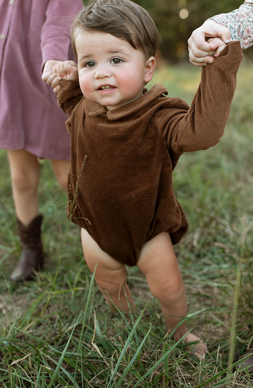 Little Paper Kids Nolan Brown Cord Bubble In Brown