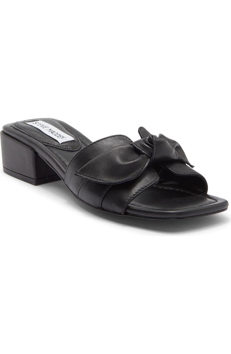 Steve Madden Catumm Bow Slide Sandal, Main, color, Black