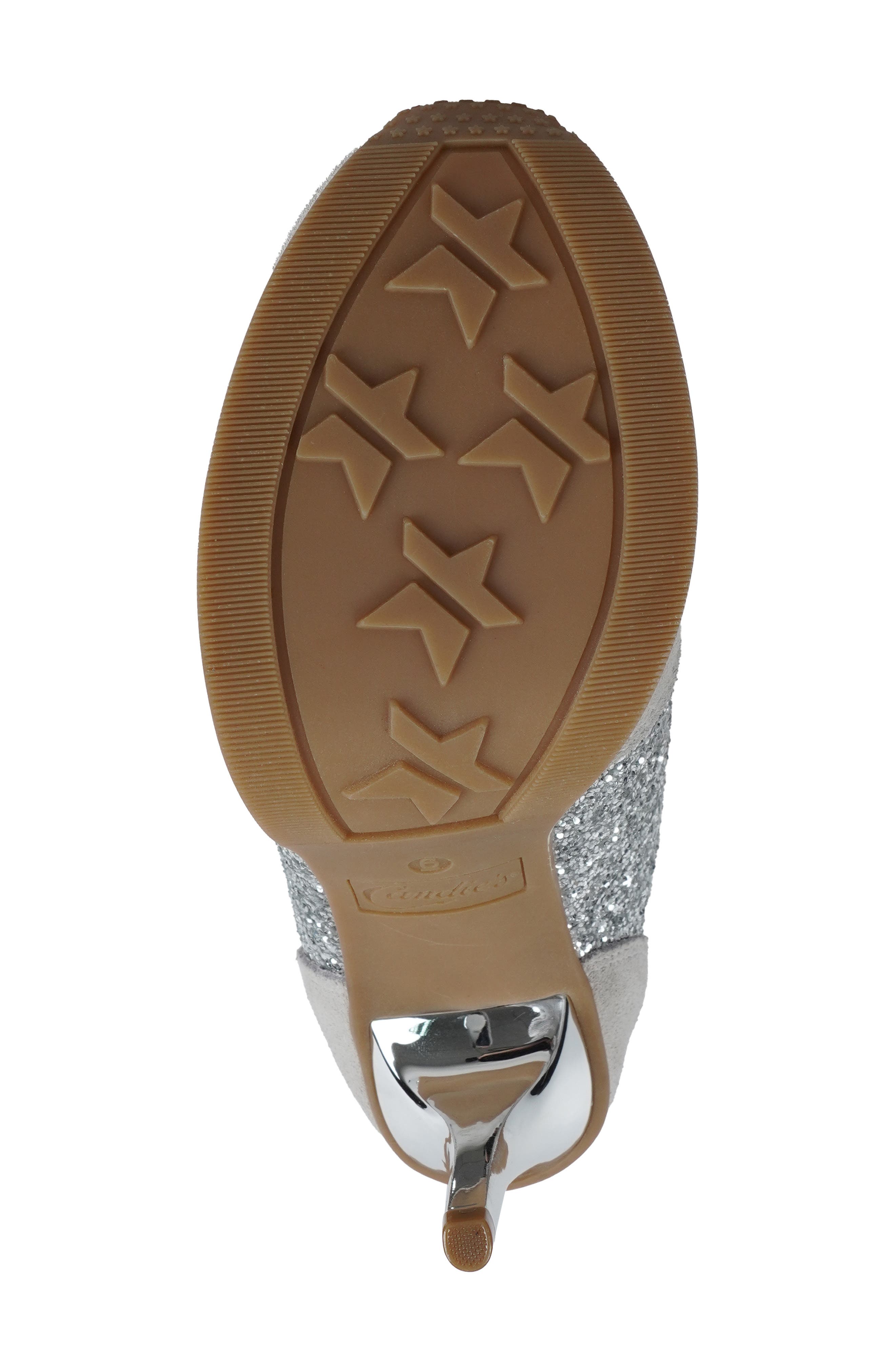 Candie's Percy Platform Pump, Alternate, color, Grey/ Silver