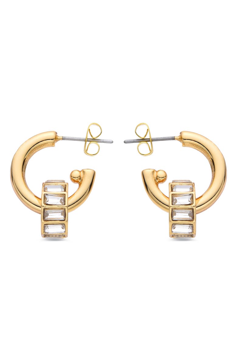 EYE CANDY LOS ANGELES Claire CZ Huggie Hoop Earrings, Alternate, color,