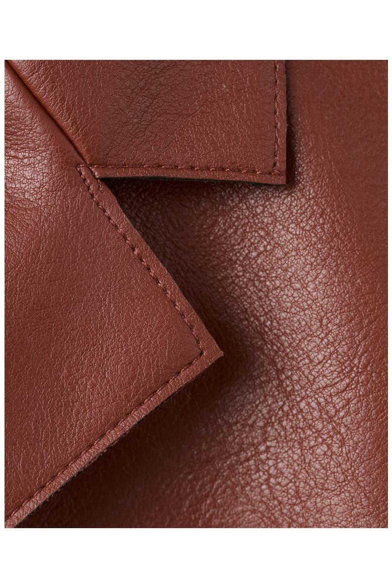 Faux Leather Jacket, Alternate, color, BURNT ORANGE