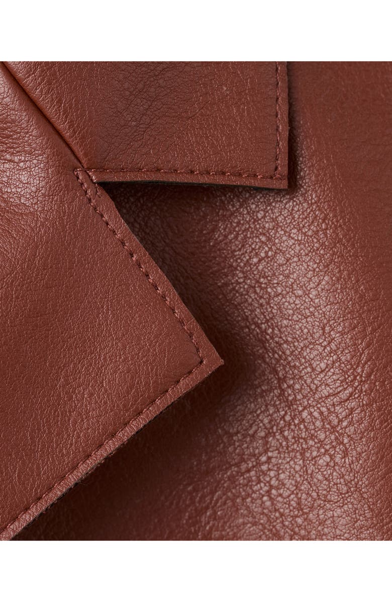 MANGO Faux Leather Jacket, Alternate, color,