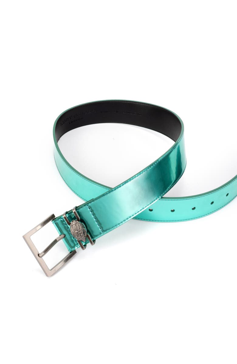 Kurt Geiger London Metallic Leather Belt, Alternate, color,