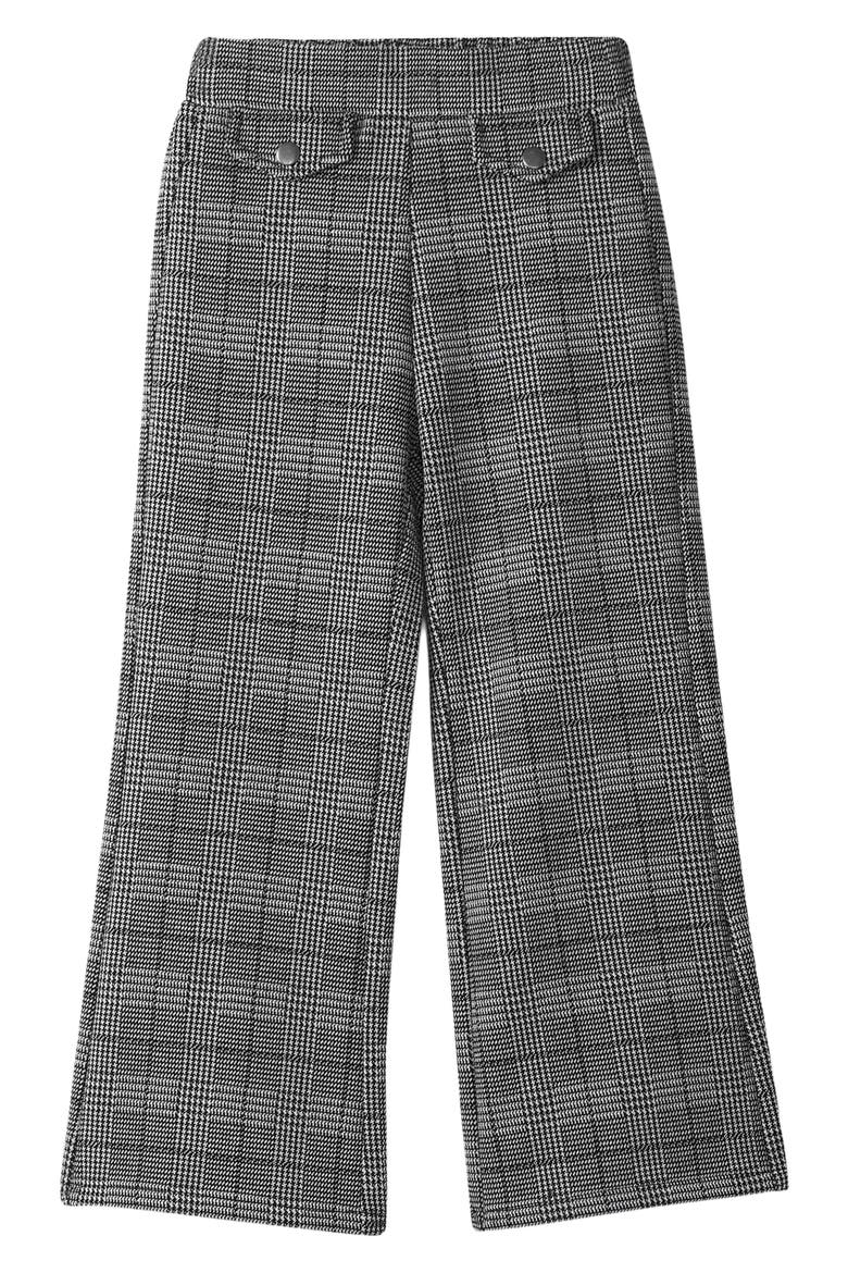Kids' Houndstooth Wide Leg Pants, Main, color, BLACK