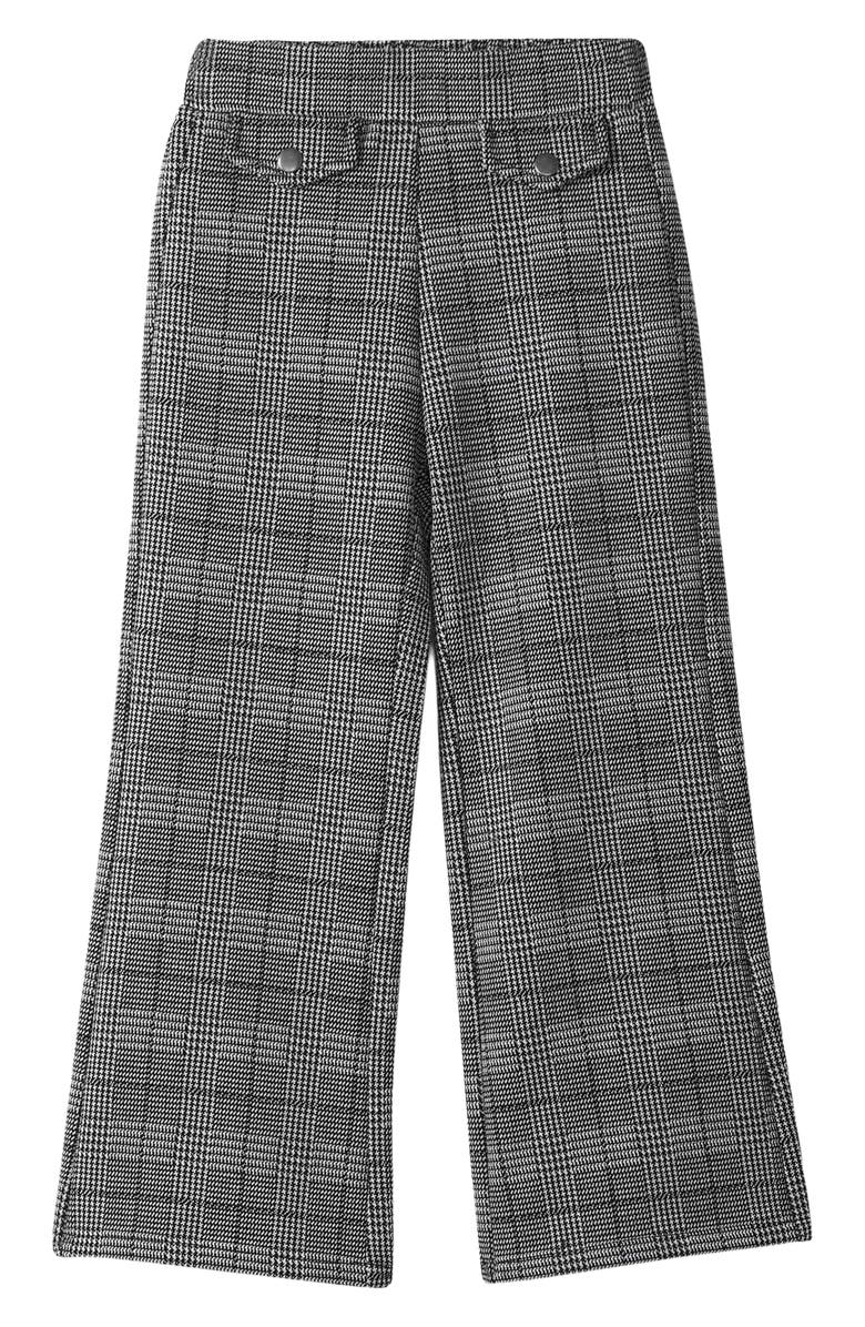 Hatley Kids' Houndstooth Wide Leg Pants, Main, color, Black