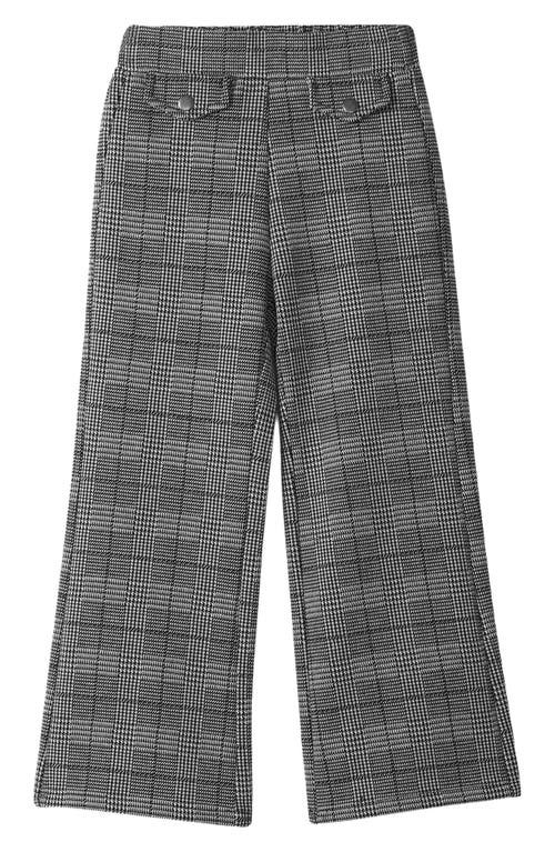 Hatley Kids' Houndstooth Wide Leg Pants In Gray