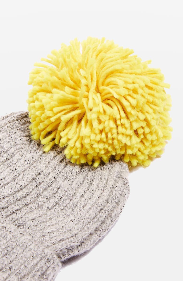 Topshop Pompom Beanie, Alternate, color,