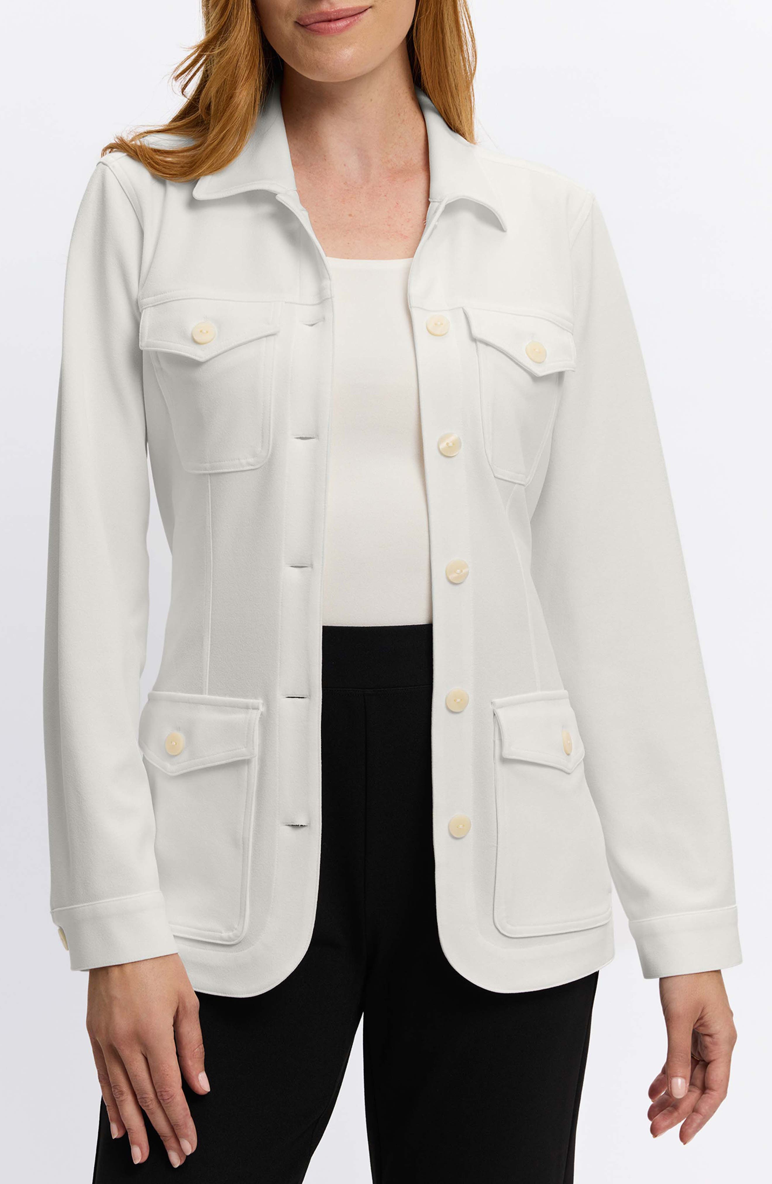 Stella Crepe Knit Utility Jacket