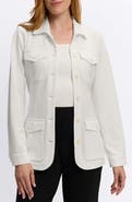 Foxcroft Stella Crepe Knit Utility Jacket
