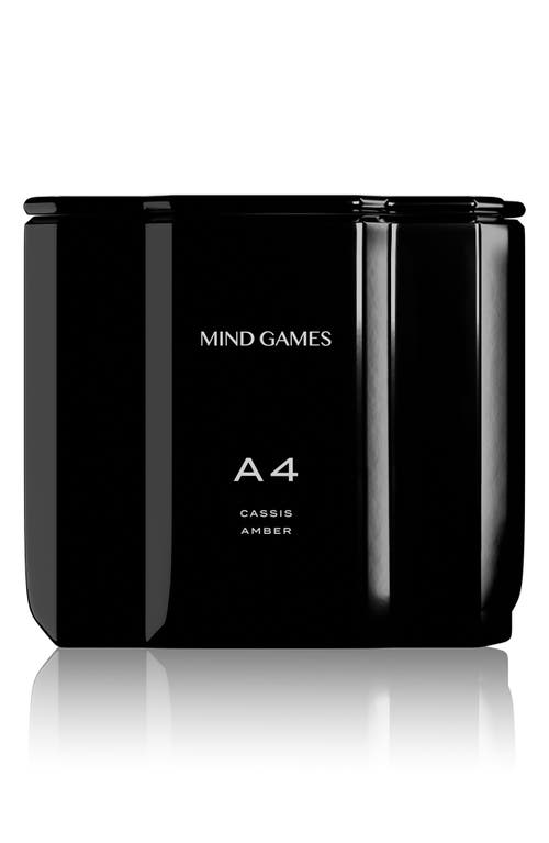 Mind Games A4 Black Queen Cassis Amber Luxury Candle, 10 Oz. In No Color
