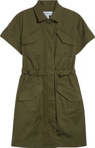 Derek Lam 10 Crosby Clotilde Cotton Blend Utility Dress