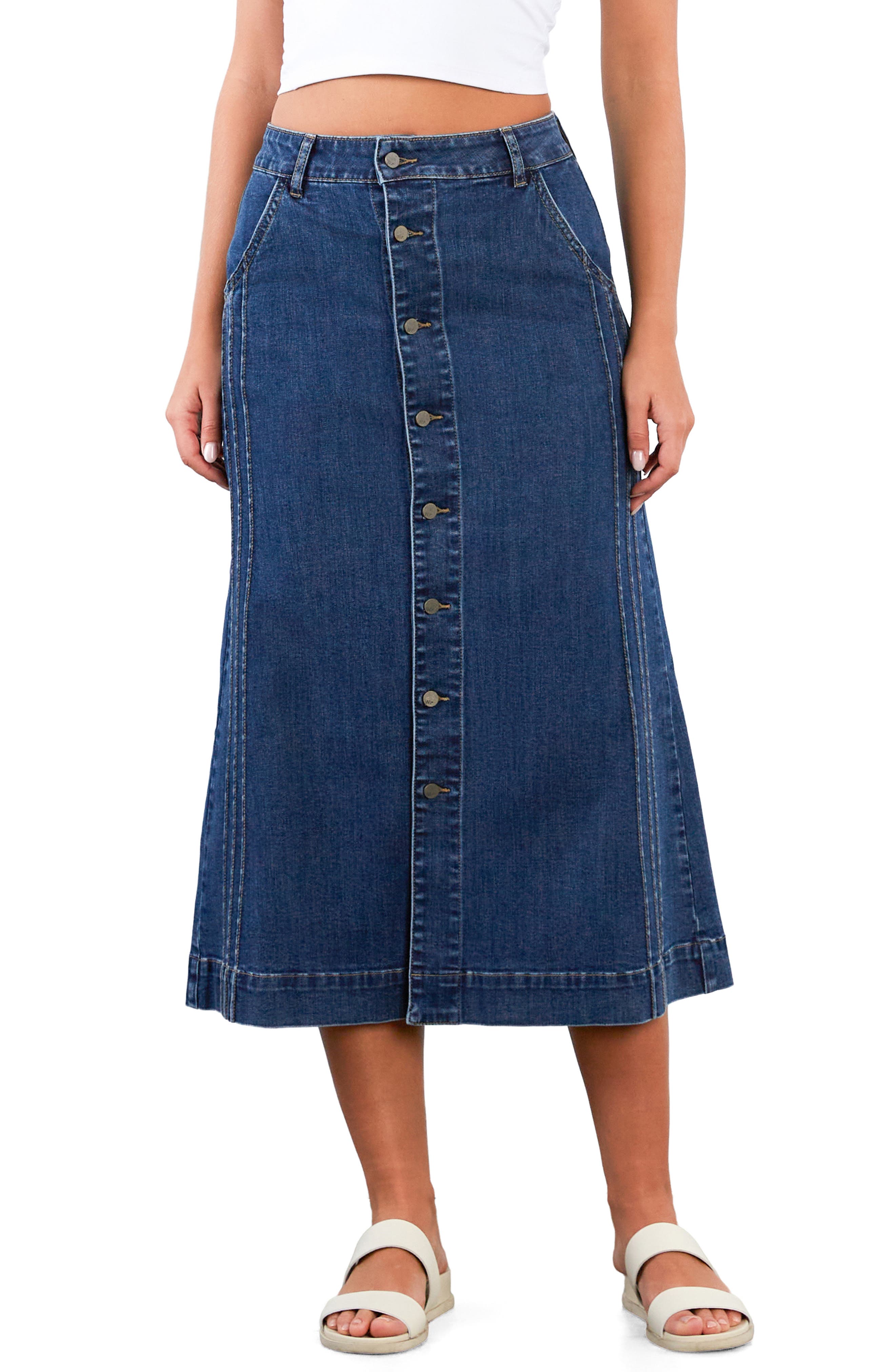 For Keeps Denim Maxi Skirt - image 3